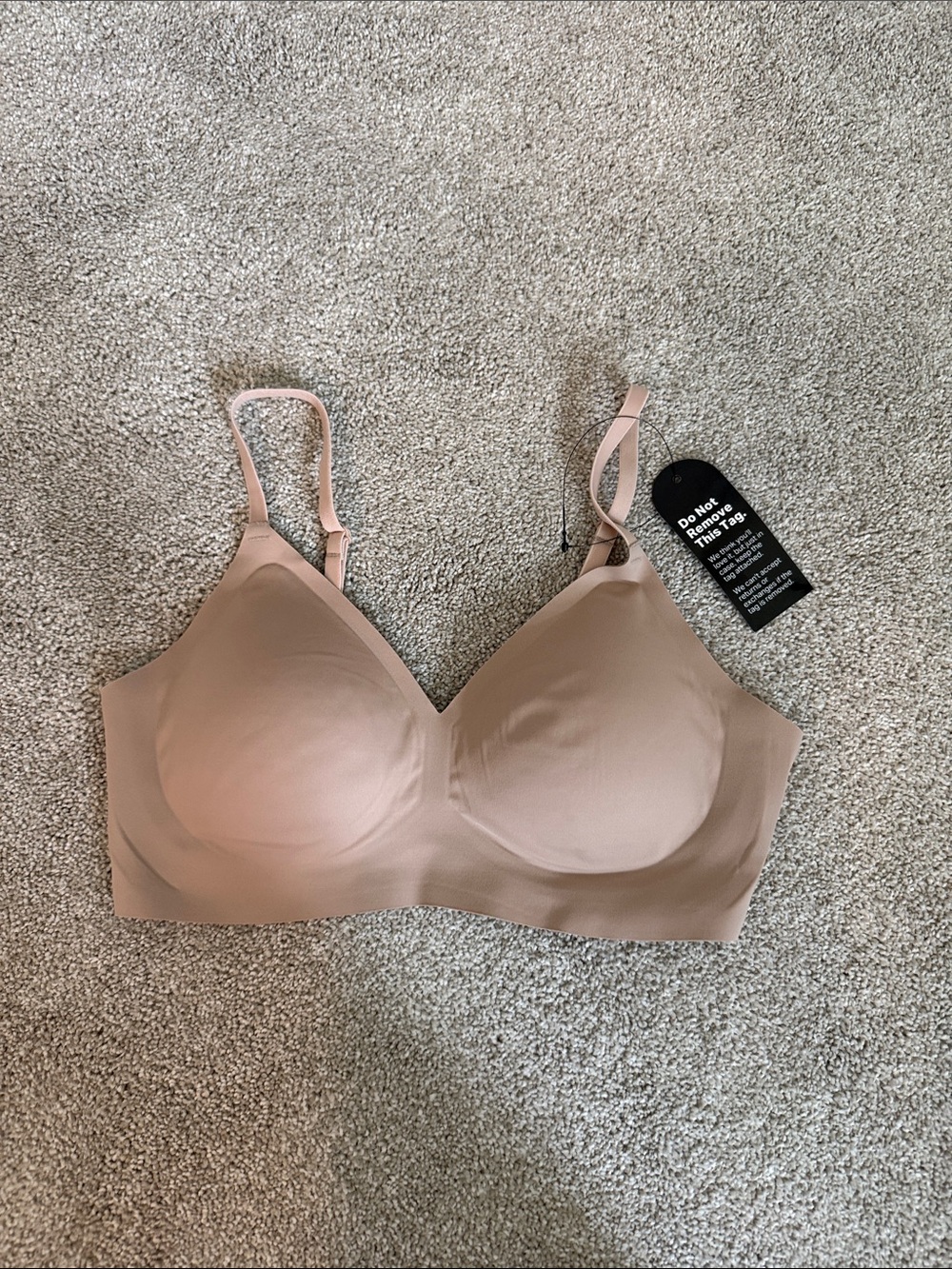 EBY Seamless Nude Wireless Bra with Adjustable Straps